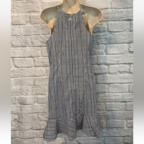 NWOT J.Crew Women's size 00 Flutter Hem Plaid Flounce Sleeveless Dress - Picture 3 of 7